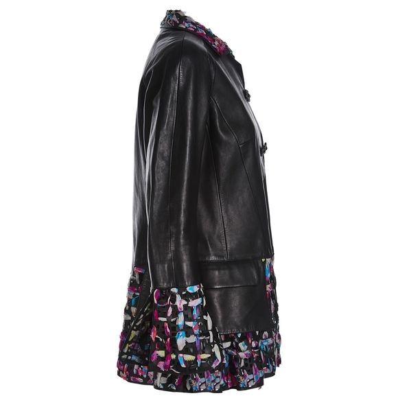 Chanel Sample Lambskin & Silk Runway Jacket – Multicolour Trim FR38 - Picture 3 of 13